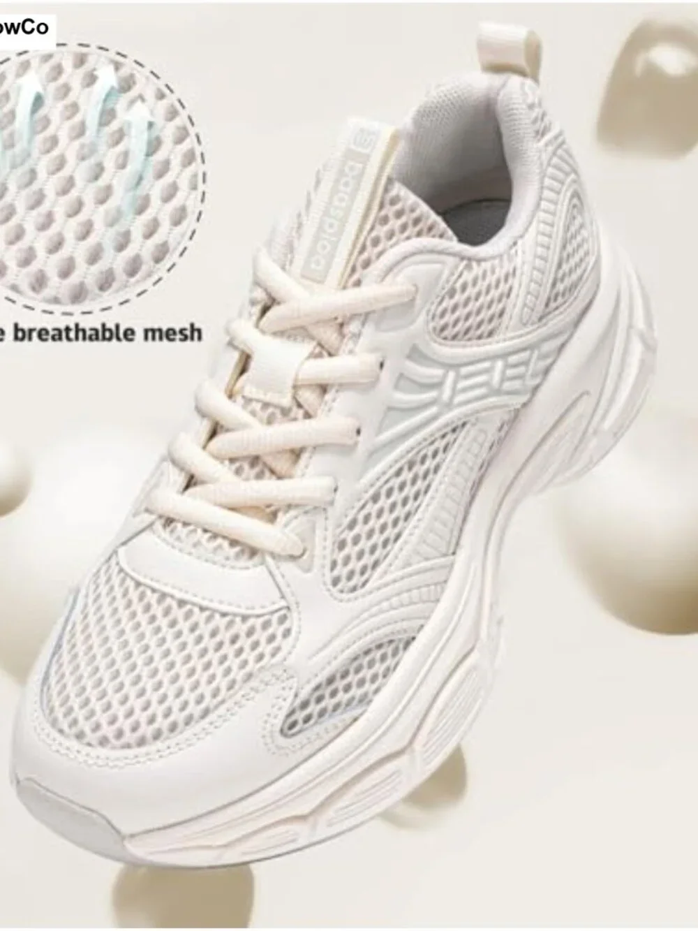 Women's Fashion Sneakers Chunky Breathable Walking Shoes, Mesh Athletic